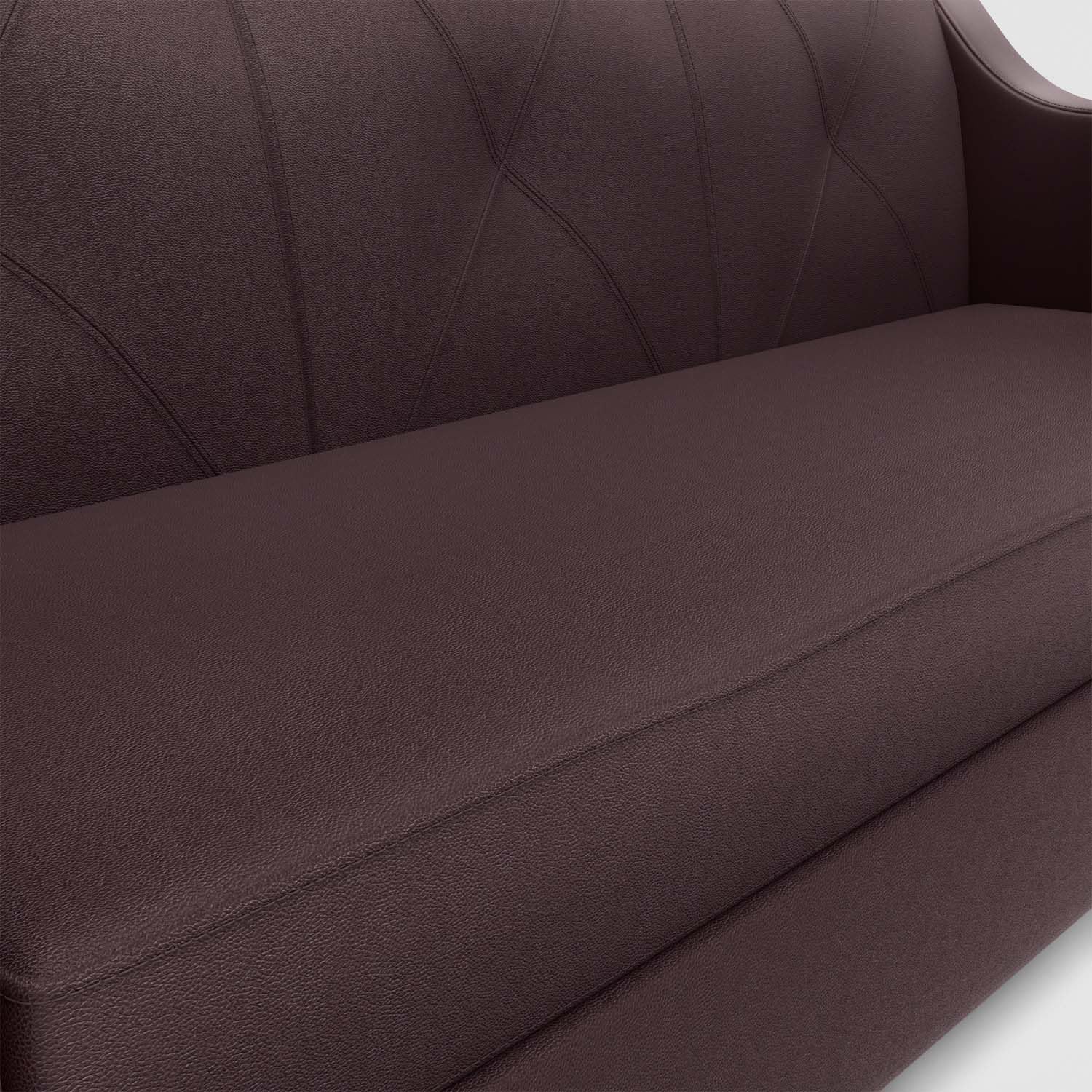 GODREJ INTERIO Sofa Monarch 3 Seater Synthetic Leather Sofa for Living Room, 1-Year Warranty, Solid Wood, Burgandy (Brown) - Image 10