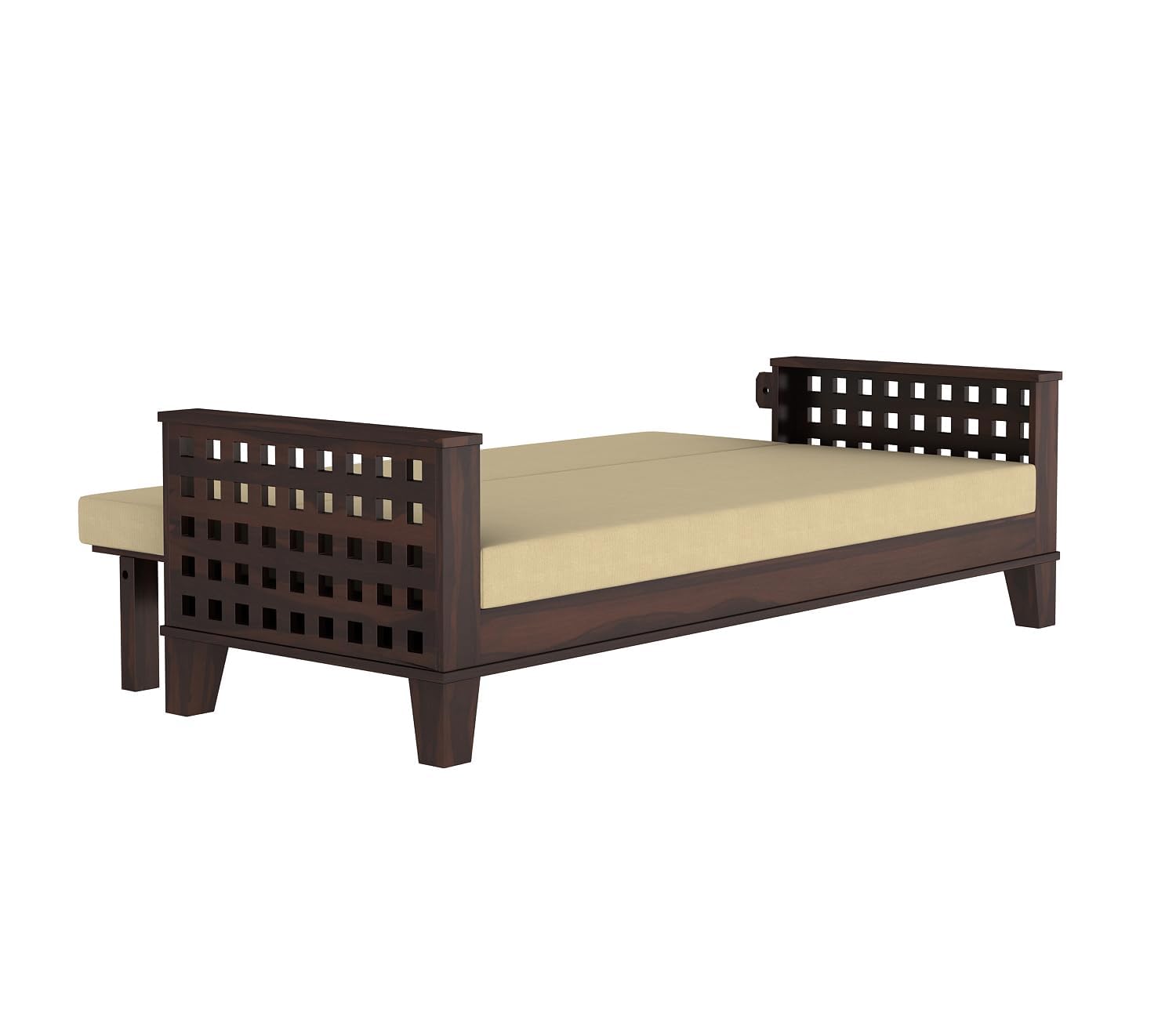 3 Seater Solid Sheesham Wooden Sofa Cums Bed for Living Room | Drawing Room | Folding Bed with Mattresses - Image 7