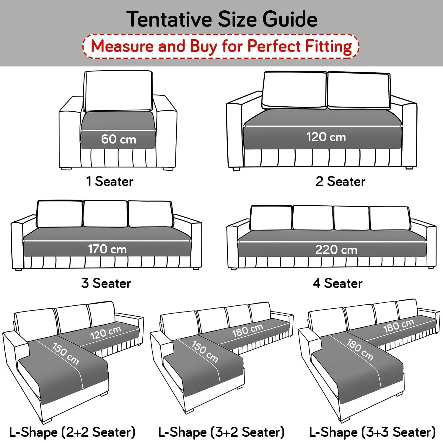 HOKIPO 'Diamond Plush' Premium Quilted Anti Slip Sofa Cover Mats for L Shape and 1/2/3 Seater Sofa. Make Your Own Sofa Cover Set, 70(D) x 60(L) cm, Beige (AR-5895-BGE) - Image 3
