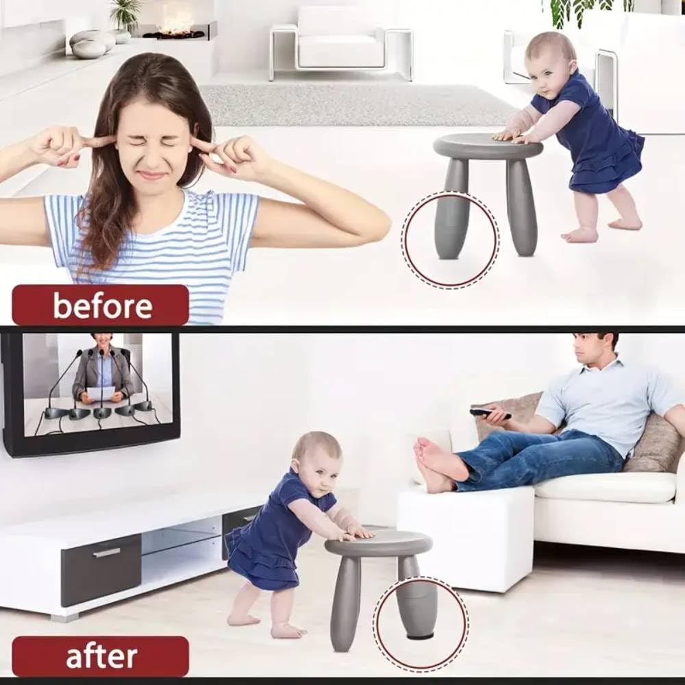 8 Pcs Non-Slip Self-Adhesive Rubber Furniture Feet Pads – Thickened Round Floor Protectors for Sofa, Table, Chair, Cabinet – Anti-Scratch, Noise-Reducing (Black) - Image 9