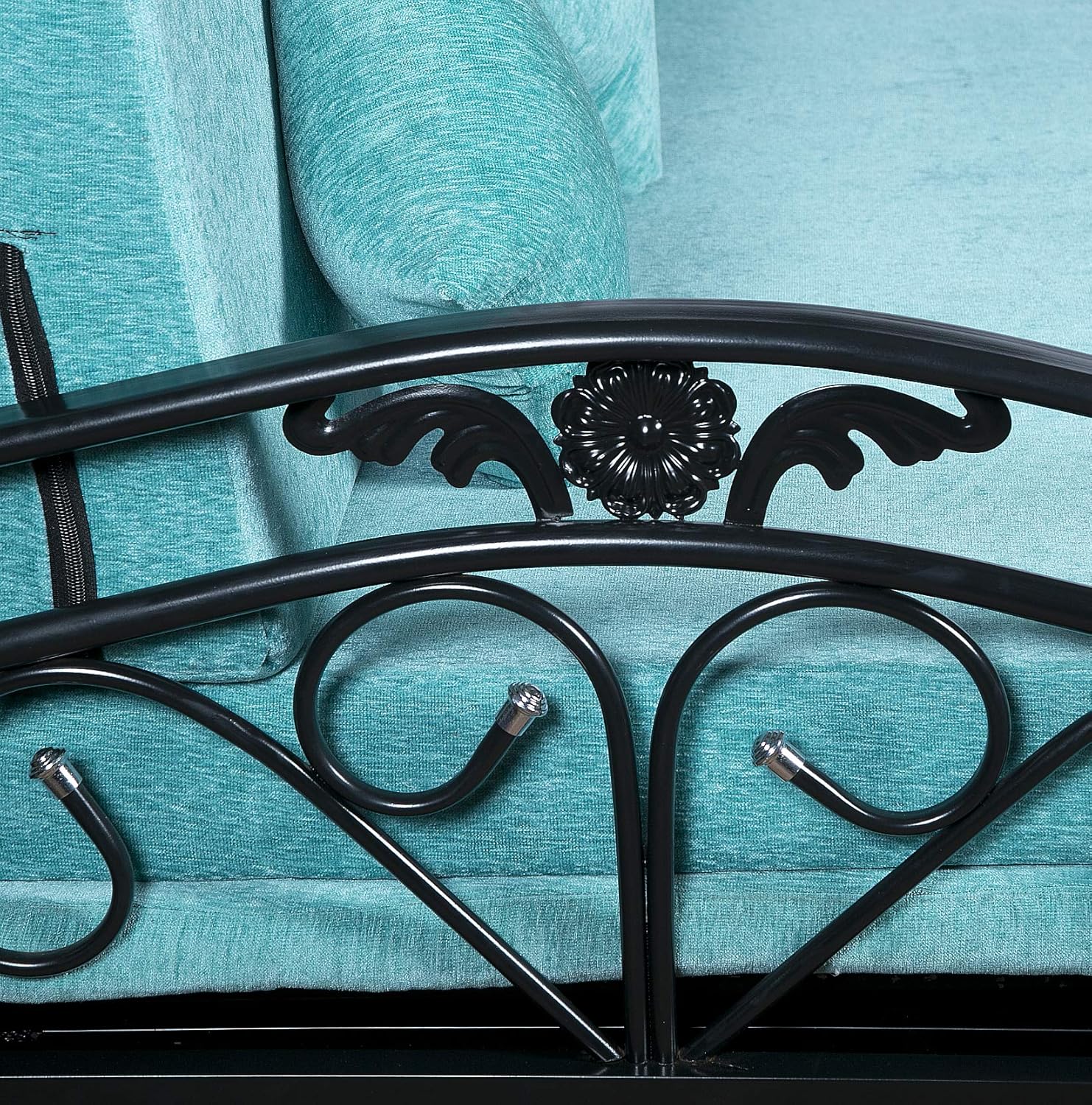 Dream Time Furniture King Size Three Seater Sofa Cum Bed with Hydraulic Storage Matte (Black Finish, Brown) - Image 7