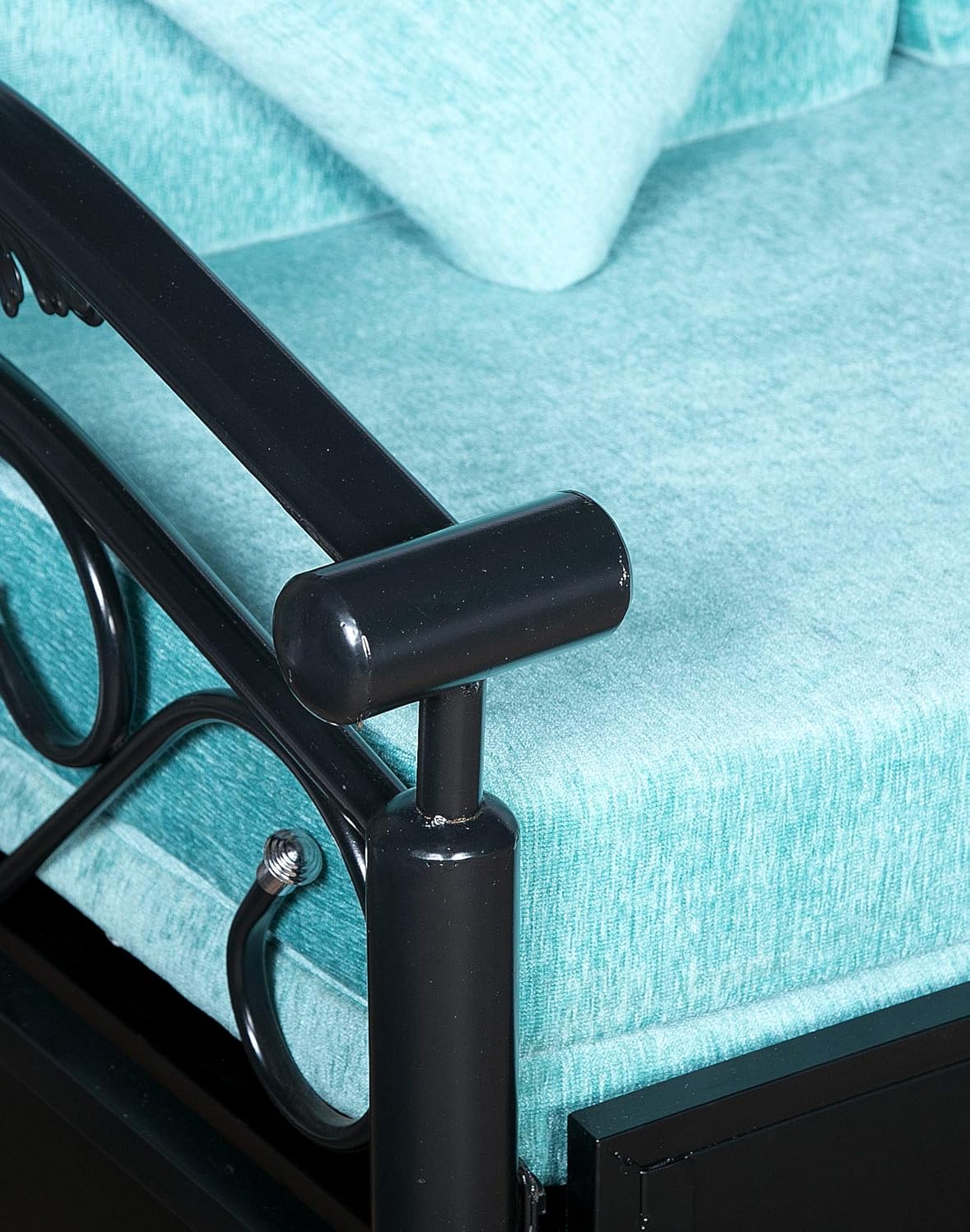 Dream Time Furniture King Size Three Seater Sofa Cum Bed with Hydraulic Storage Matte (Black Finish, Brown) - Image 9