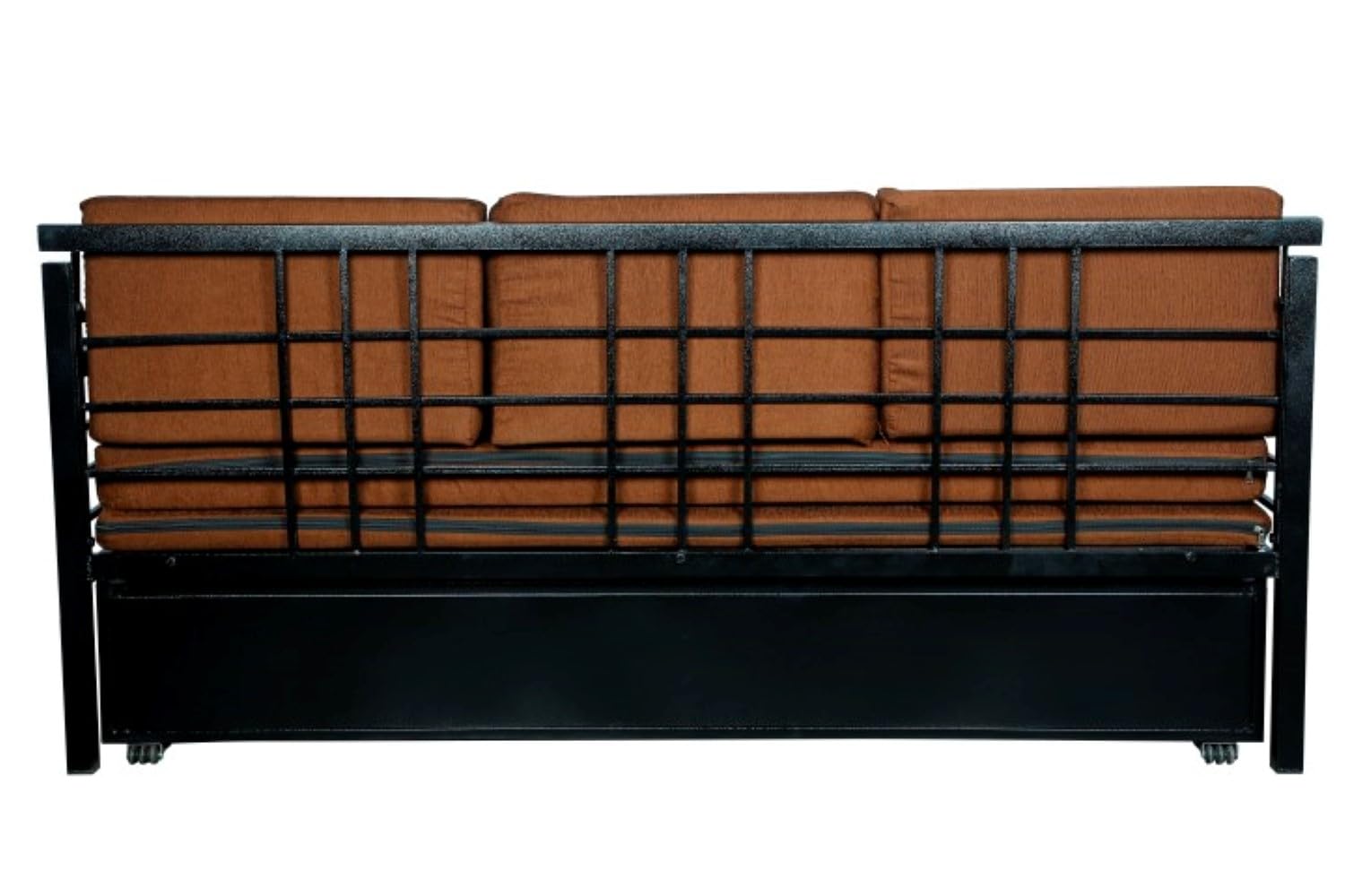 3 Seater Metal Sofa Cum Bed with Hydraulic Storage for Living Room (Black); Size: Queen - 5 x 6 - APICQ902 - Image 7