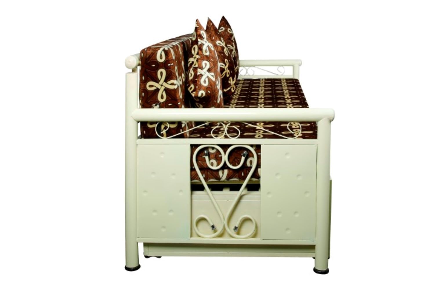 3 Seater Metal Sofa Cum Bed with Hydraulic Storage for Living Room (Black); Size: King - 6 x 6 - APICK4001 - Image 6