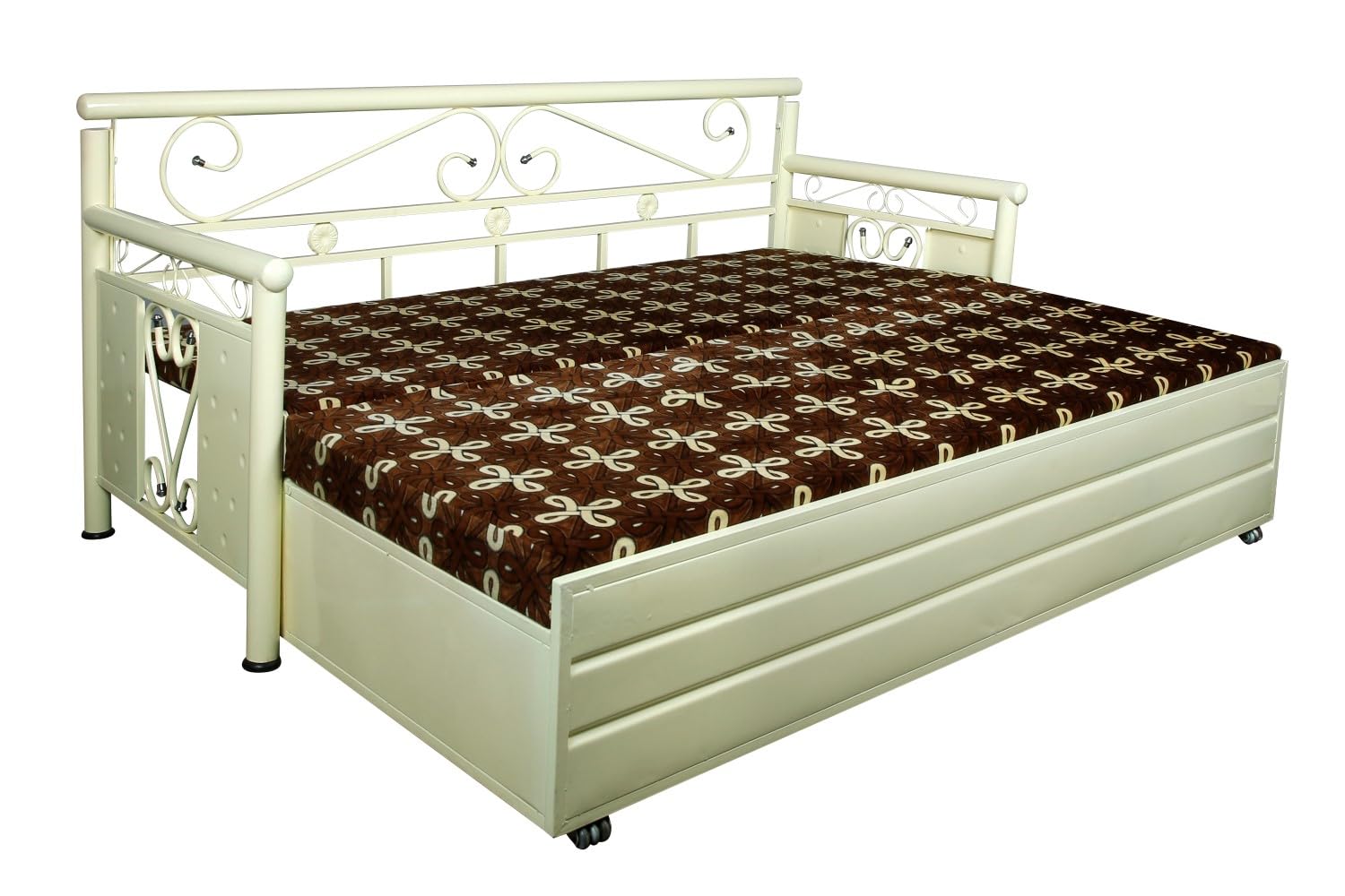 3 Seater Metal Sofa Cum Bed with Hydraulic Storage for Living Room (Black); Size: King - 6 x 6 - APICK4001 - Image 10