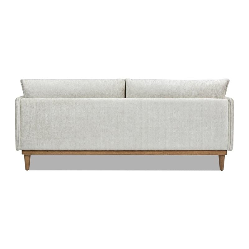 Goldview Furniture Modern 2-Seater Sofa – White Upholstered with Plush Cushions and Pillows – Solid Wood Frame Couch for Living Room - Image 9
