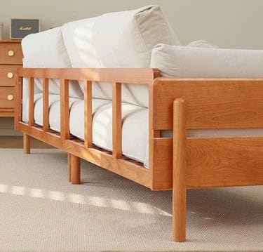 Goldview Furniture Wooden Sofa with Cushions – Modern Couch with Solid Wood Frame and Comfortable Upholstered Seating – Stylish Living Room - Image 4