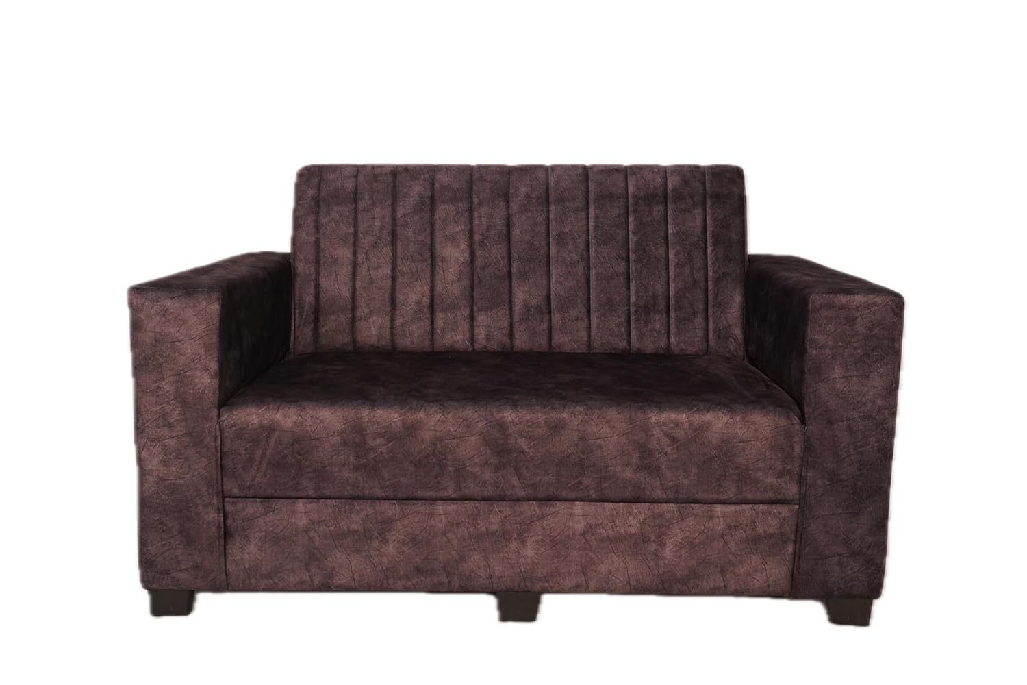 ShivajiSofa Velvet 3+2 Sofa Set for Living Room, Left or Right Aligned 5 Seater, Solid Sal Wood Leatherette Upholstered, Brown Color - Image 5