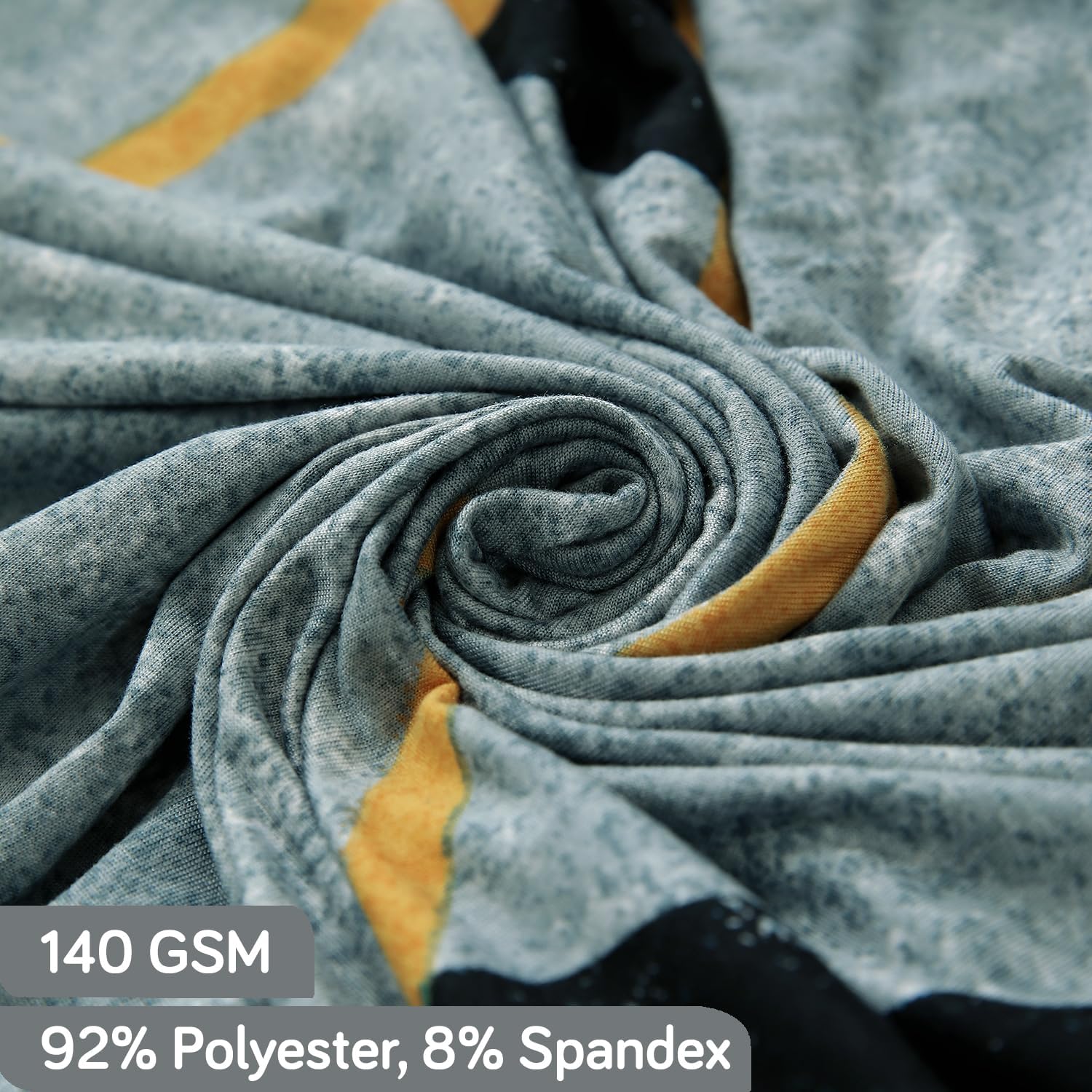 HOKIPO Polyester Blend 140gsm Stretchable Sofa Cover for 2 Seater Sofa, Multicolor Abstract Geometry (NEW-4946-C10) - Image 3