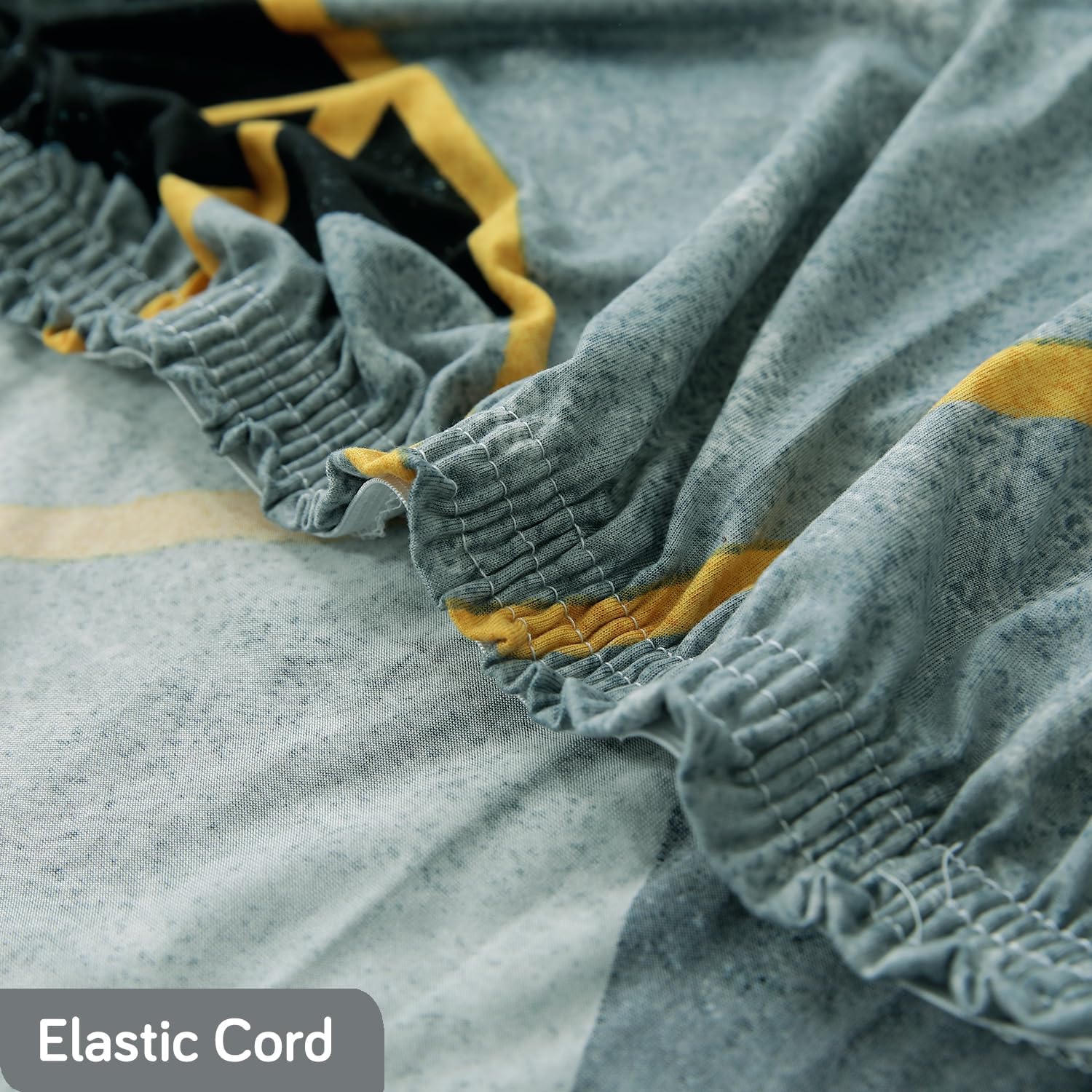 HOKIPO Polyester Blend 140gsm Stretchable Sofa Cover for 2 Seater Sofa, Multicolor Abstract Geometry (NEW-4946-C10) - Image 10