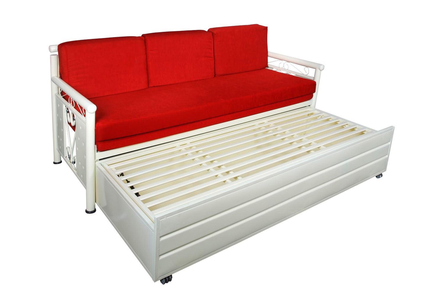 3 Seater Metal Sofa Cum Bed with Hydraulic Storage for Living Room (Black); Size: Single - 4 x 6 - APICS2003 - Image 8