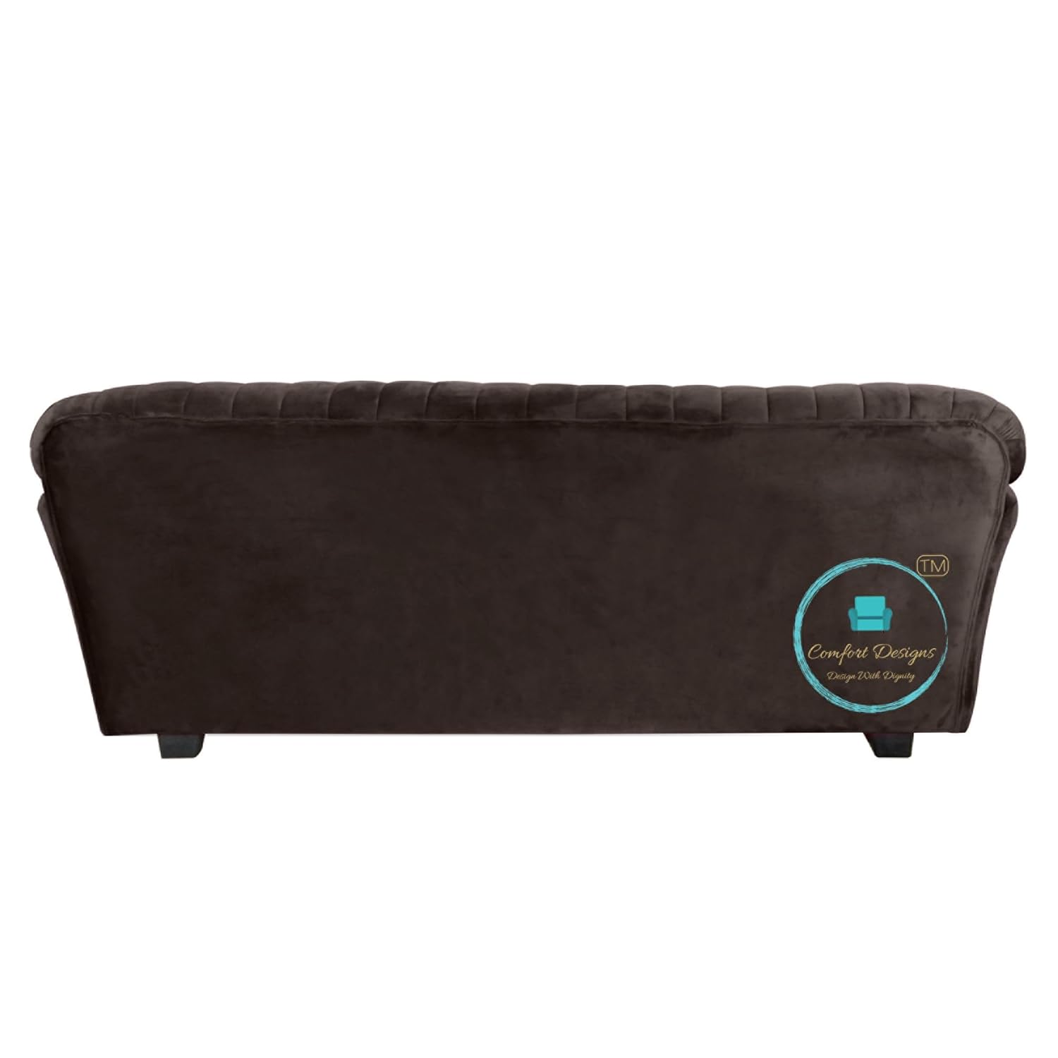 Comfort Designs Altroz 3 Seater Sofa Textured Premium Polyester Fabric 3 Seater Sofa for Leaving Room, Soft, Lightweight, Comfortable Couch Sofa for Seating (Brown) - Image 6