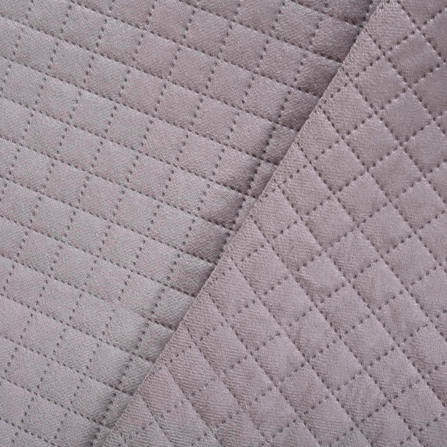 STITCHNEST 4 Seater Quilted Velvet Sofa Cover with Tassels | Elegant Grey Sofa Protector for Living Room | Soft, Washable | Perfect for Enhancing Living Room Interiors - Image 5