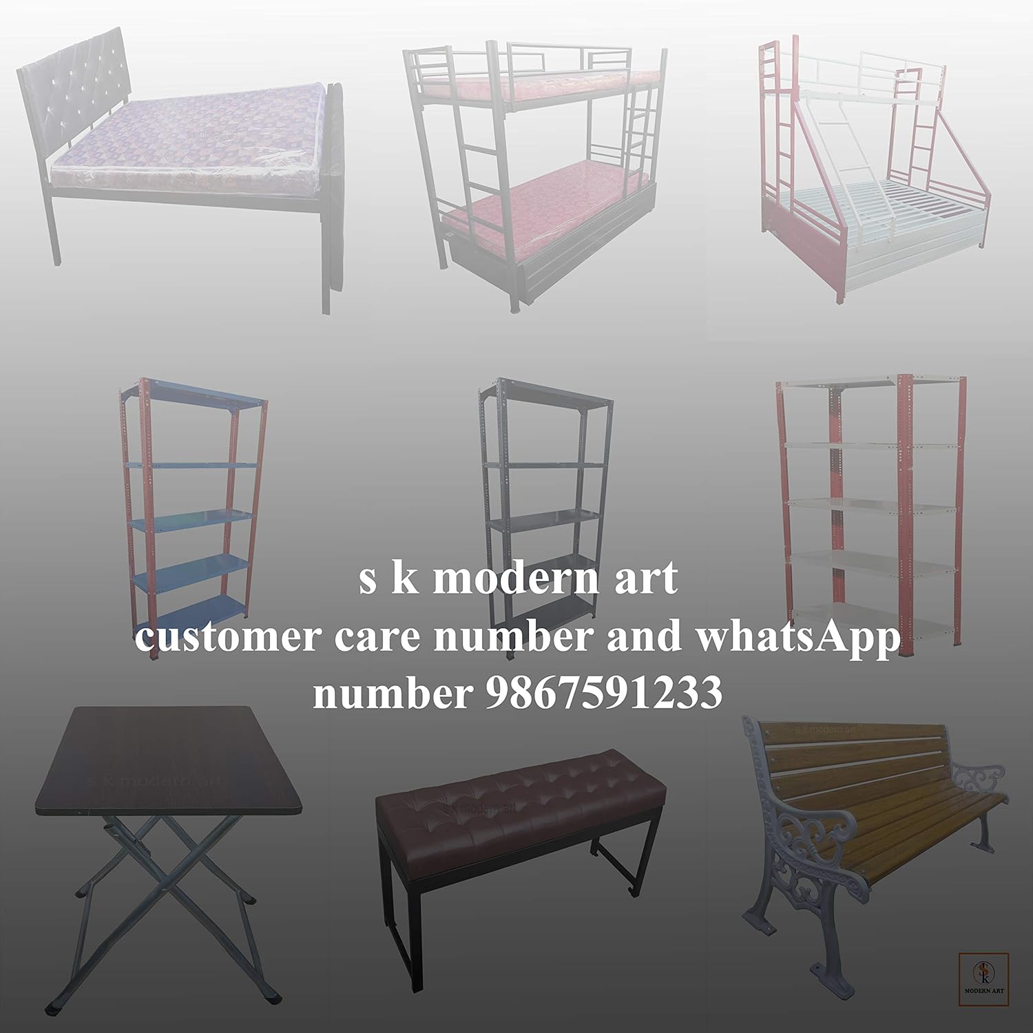 Metal Bunk Bed Without Mattress (6 x 2.5 Feet, Multi Colour) - Image 3