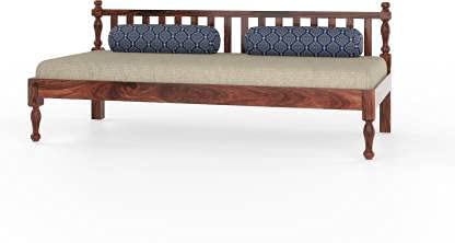 Sheesham Wood Sofa 3 Seater Sofa Cum Diwan Bed Without Cushion for Home Living Room Hotels - Walnut Finish - Image 2