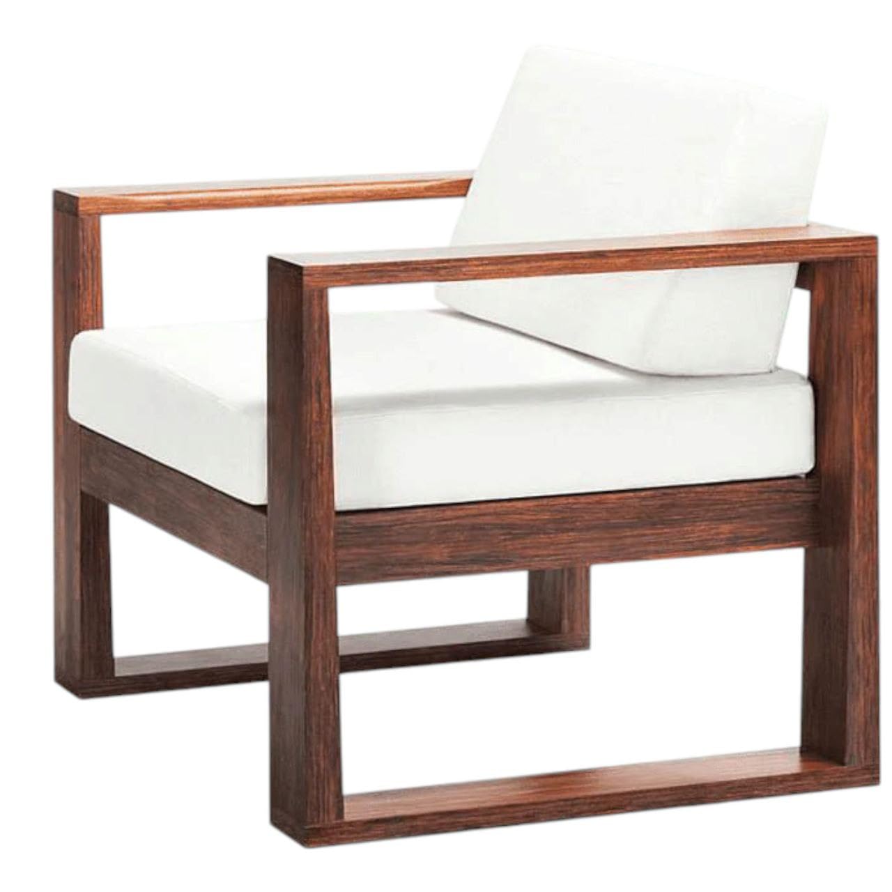 Sheesham Wooden 4 Seater Sofa Set for Living Room | Rosewood 4 Seater Cushion Sofa Set (Color Hony) (1 Seater) - Image 3