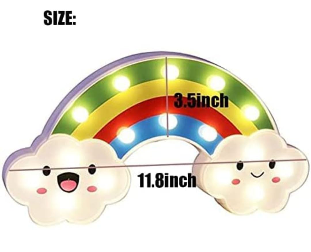 VRB Dec Plastic 1 Pcs Marquee Alphabet Light Letters/Letter Light/Alphabet/Led Alphabet Letters/Aesthetic Room/Wall Decor Items/Birthday Decoration Items (Pack Of 1) (Smiling Rainbow) - Image 3