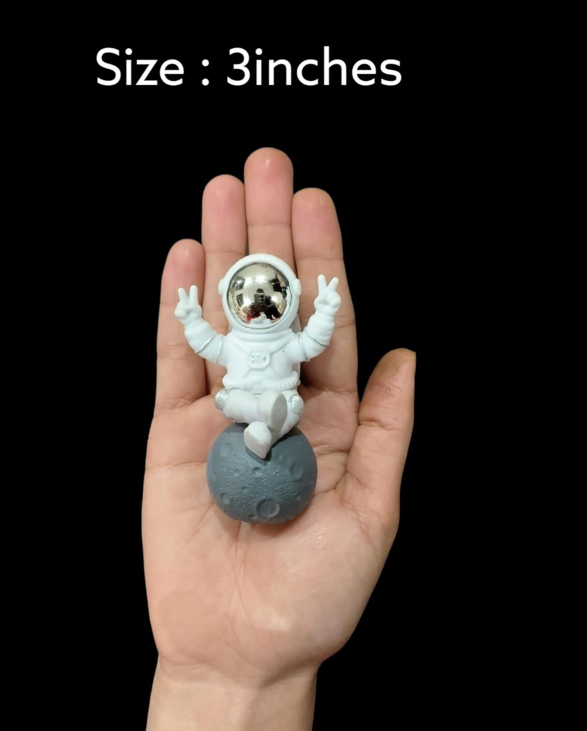 Cute Outer Space Astronaut Figurine Action Figure Toys Statue for Showpiece Home Living Room Decor Office Desktop Decoration Car Dashboard, Kids Birthday Party Gift, Resin - Image 2