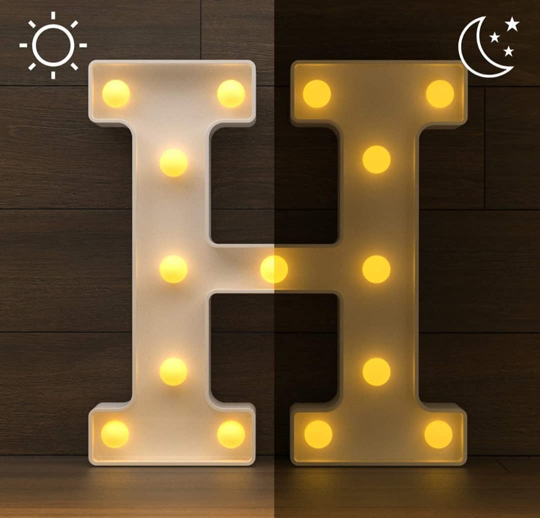 VRB Dec™ 1 Pcs Night Light LED Marquee Sign-Baby Light-Battery Operated Nursery Lamp, Decorative for Kid's Room/Party/Home/Wall Décor Party and Wall Lamp (Pack of 1) (H) - Image 4