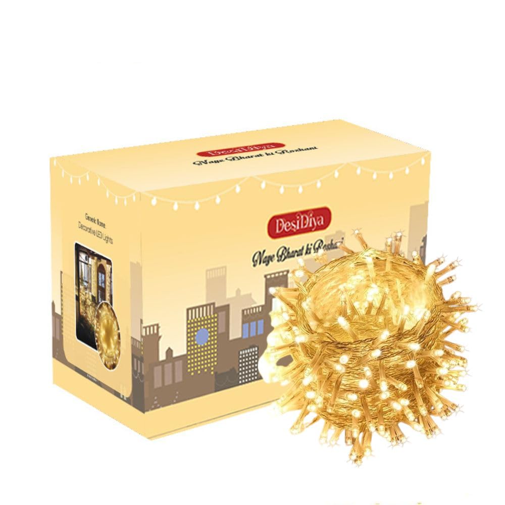 DesiDiya® 35 Feet Long LED Power Pixel Serial String Light, 360 Degree Light in Bulb | Copper Led Pixel String Light for Home Decoration,Diwali,Christmas(Warm White) Pack of 1 - Image 2