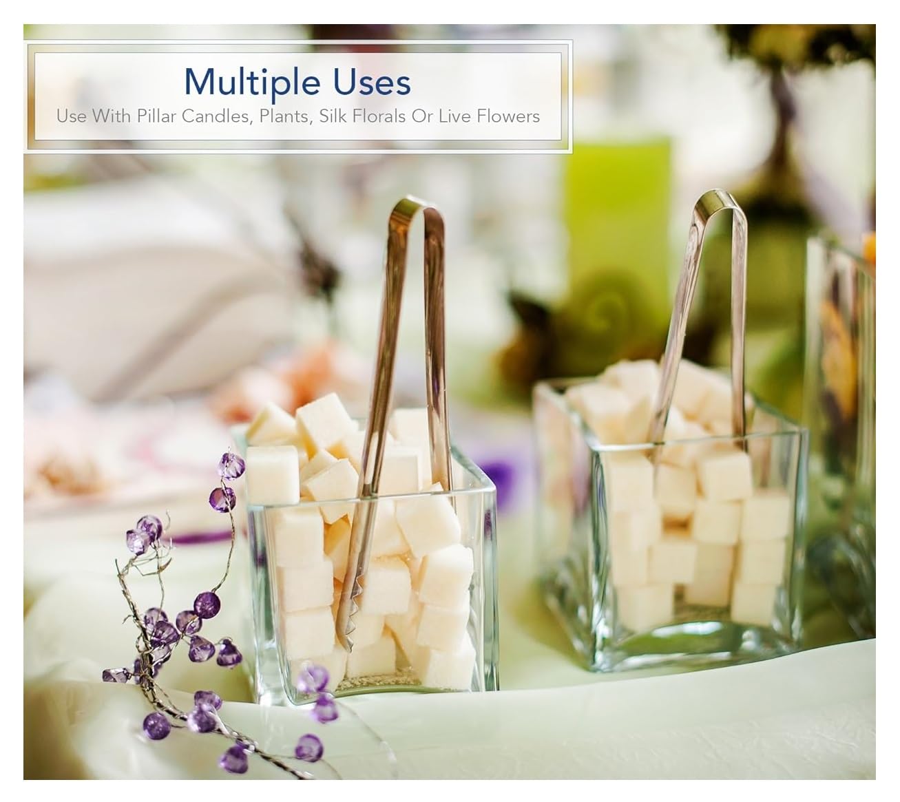 SPHINX Square Decorative Glass Vase for Flowers Live Plants Bamboo Money Plants Home Decor Office Living Room Table Decorations, Vases for Home Decor,Modern Glass Vase, Gift, VASE ONLY NO Flowers - - Image 4