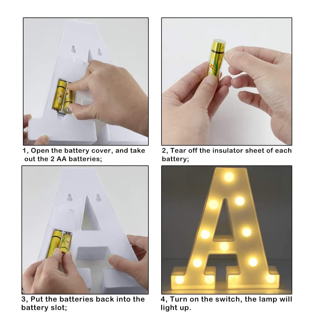 Party Propz A Letter Light, Marquee Alphabet Light Letters for Room Decor Lights, Led Letters Alphabet for Decoration, Led Alphabet Letters, Letter Light for Room Decor, Letter Lights for Birthday - Image 5
