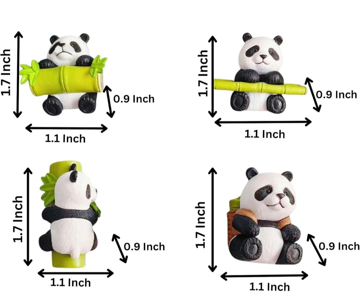 VRB Dec Miniature Decor Items Set for Unique Gift,Home,Living Room,Office,Restaurant Decor,Military Showpiece,Perfect Valentine Decoration Items ((Panda Miniature Toys Design 2)) - Image 3