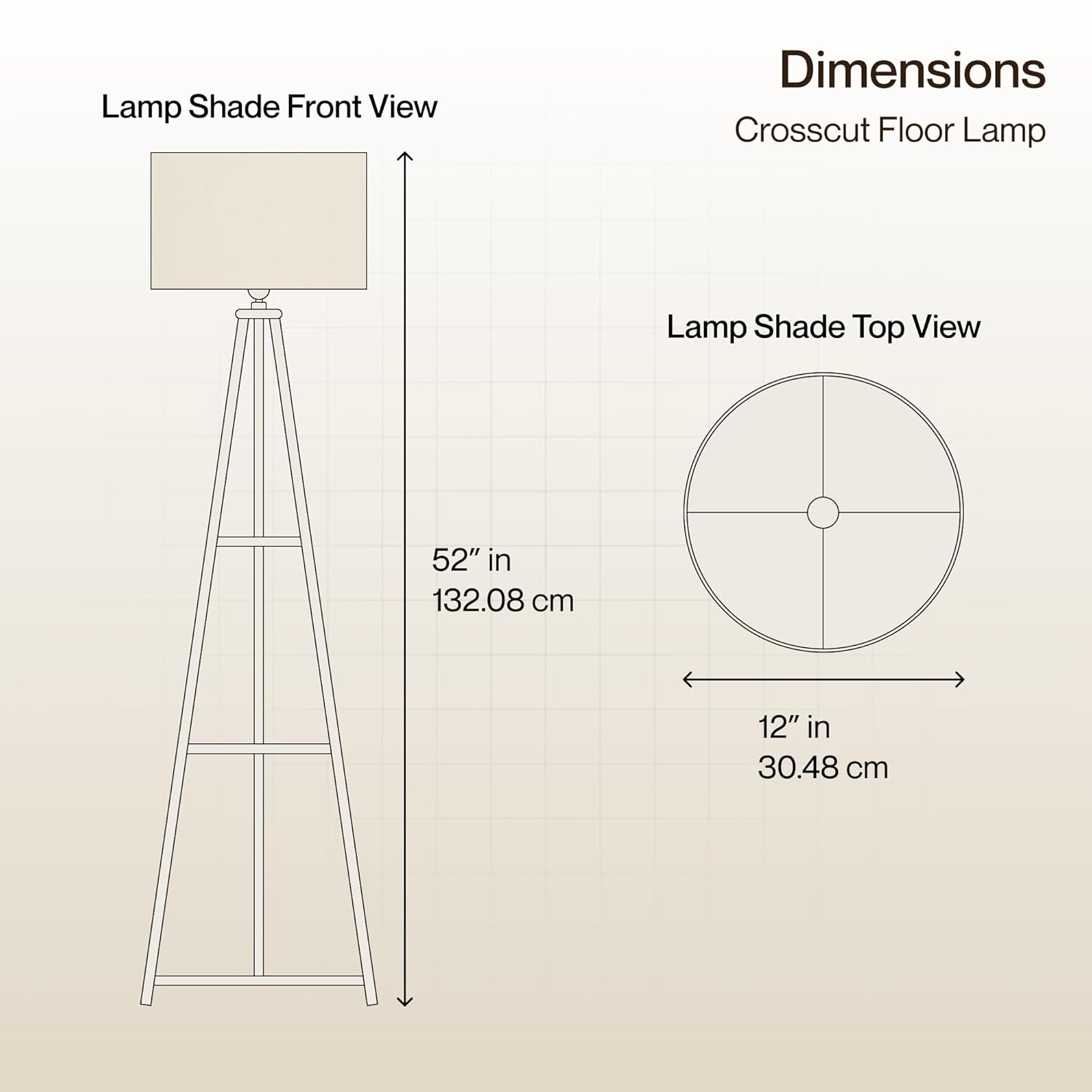 Crosscut Furniture LED Tripod Floor Lamp with 3 Shelves, Brown Jute, Metal Corner Floor Lamp, for Decoration and Gifting - Image 5