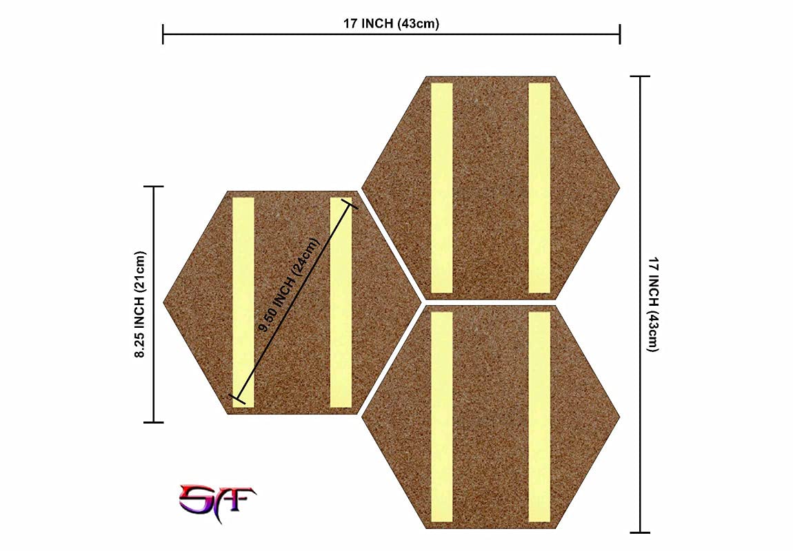 SAF Preety Floral Flower and Leaf in Cone Pot 3 Piece UV Textured Multi-Effect Self adheshive Painting 17 Inch X 17 Inch SANFHX141,Multicolour - Image 4