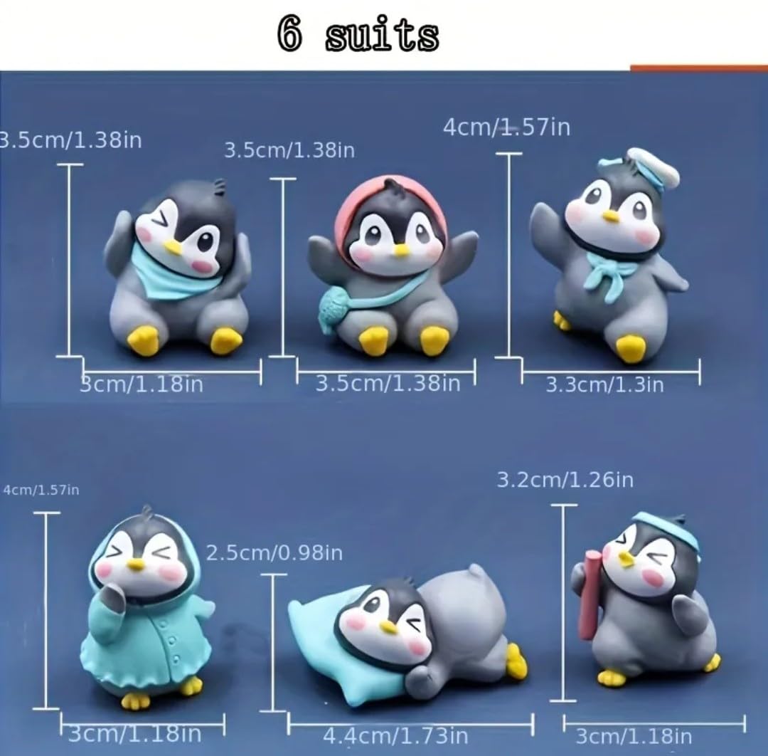 VRB Dec Miniature Decor Items Set for Unique Gift,Home,Living Room,Office,Restaurant Decor,Military Showpiece,Perfect Valentine Decoration Items ((Cute Penguin Miniature)) - Image 3