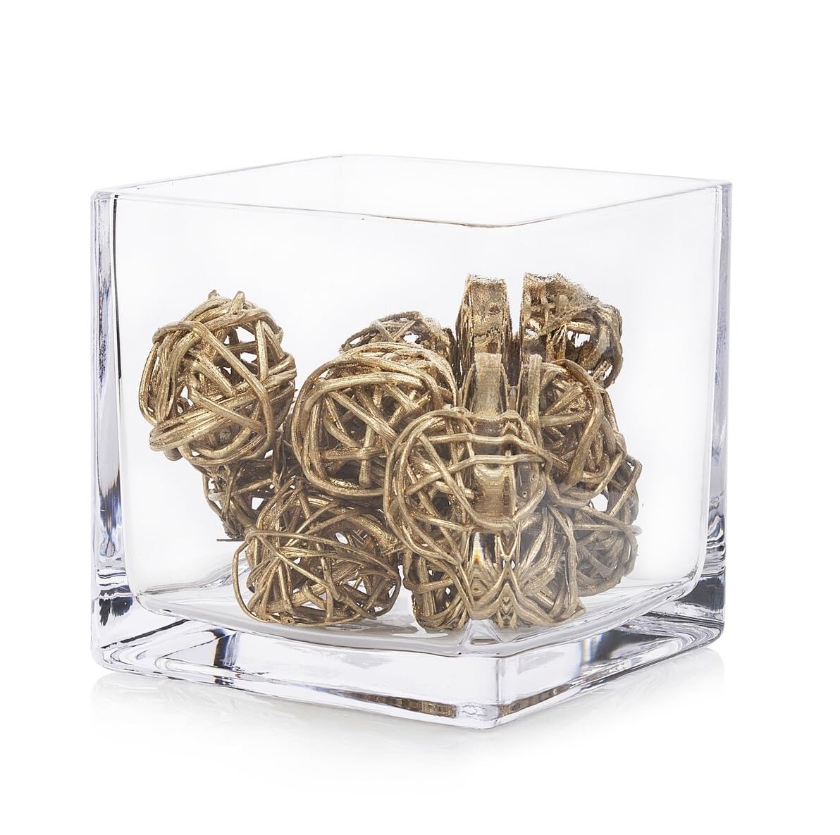 SPHINX Square Decorative Glass Vase for Flowers Live Plants Bamboo Money Plants Home Decor Office Living Room Table Decorations, Vases for Home Decor,Modern Glass Vase, Gift, VASE ONLY NO Flowers - - Image 5