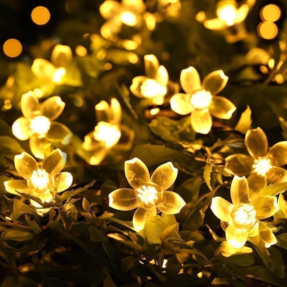 fizzytech Silicone Flower LED String Lights – 25 LED, 5 Meter Warm White Copper Wire Fairy Lights for Window, Wall, Garden, Diwali, Christmas, Wedding & Home Decoration - Image 2