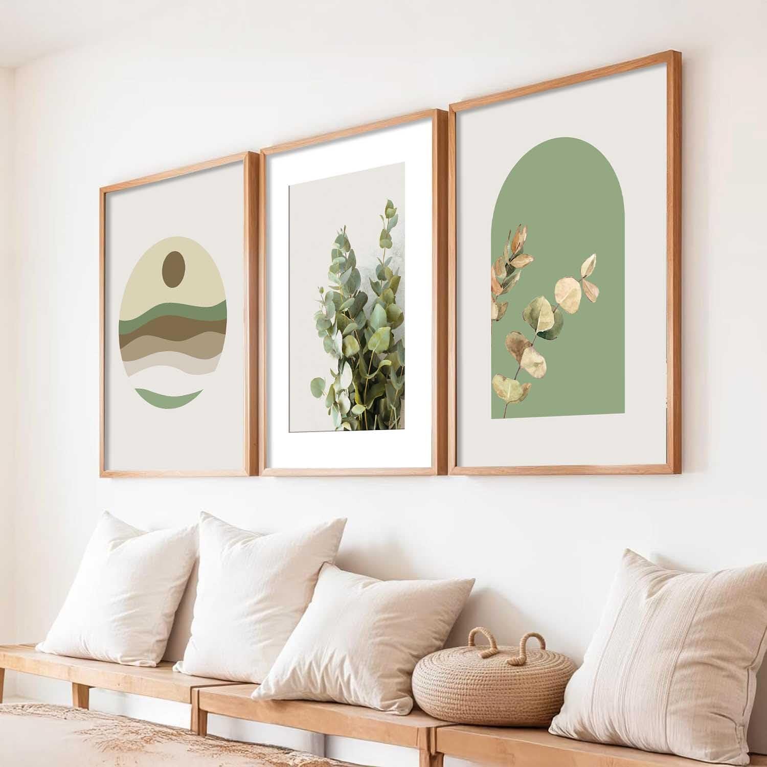 HOTHOUSE Abstract Painting Wall Art Home Decoration Paintings With Frame For Living Room Bed Room Hotel Wall Decor Digital Reprint Set of 3 (13X17 inch) - Image 8