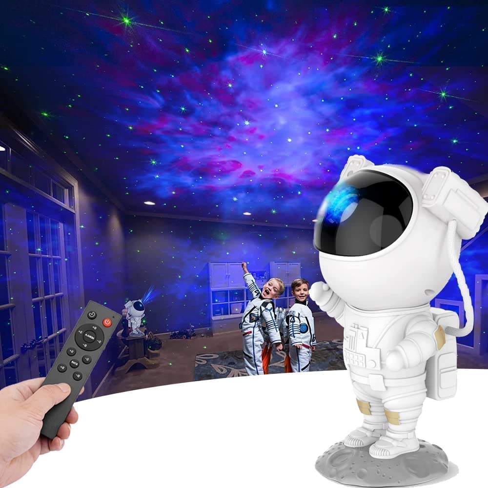 Desidiya® Astronaut Galaxy Projector Night Light – Remote Control Star Nebula Lamp for Bedroom, Kids & Adults – 360° Rotation, Timer, Space Decor Gift for Home, Party & Gaming Room (Corded Electric) - Image 4