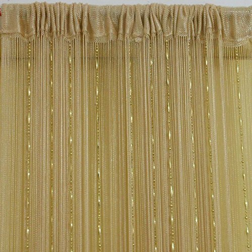 RAMCHA Golden String Curtain with Plastic Chains for Room, Living Area 6.5 Feet (1) - Image 2