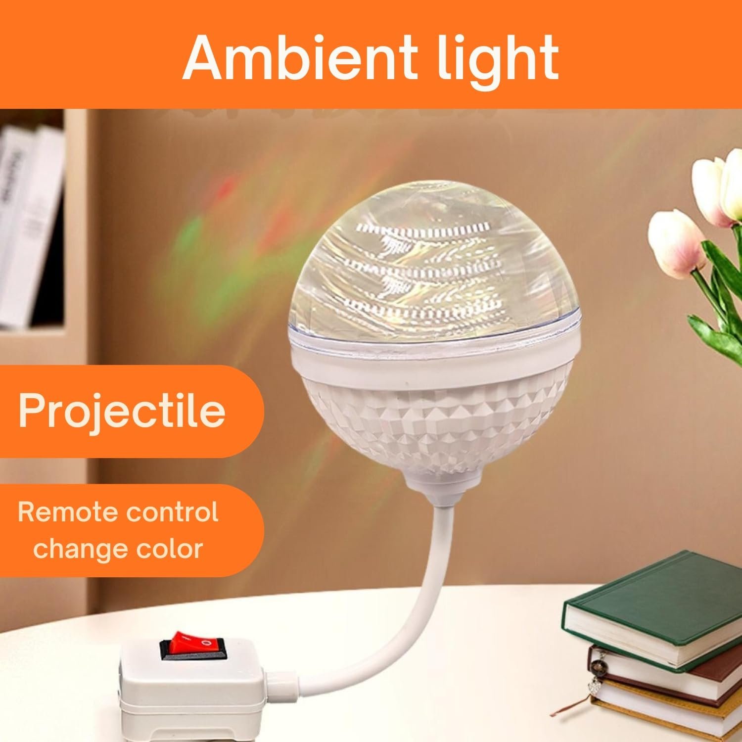 One94Store RGB Rotating LED Lamp | Plug-in Powered Full-Color Aurora Projector Light for Bedroom, Living Room, Kids Room, Party, Diwali & Festive Decoration | Energy-Saving Decorative Night Lamp - Image 6