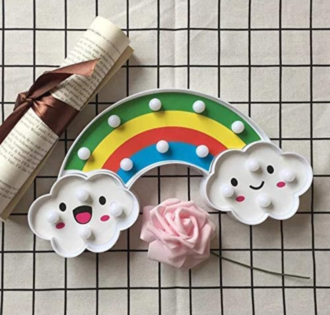 VRB Dec Plastic 1 Pcs Marquee Alphabet Light Letters/Letter Light/Alphabet/Led Alphabet Letters/Aesthetic Room/Wall Decor Items/Birthday Decoration Items (Pack Of 1) (Smiling Rainbow) - Image 7