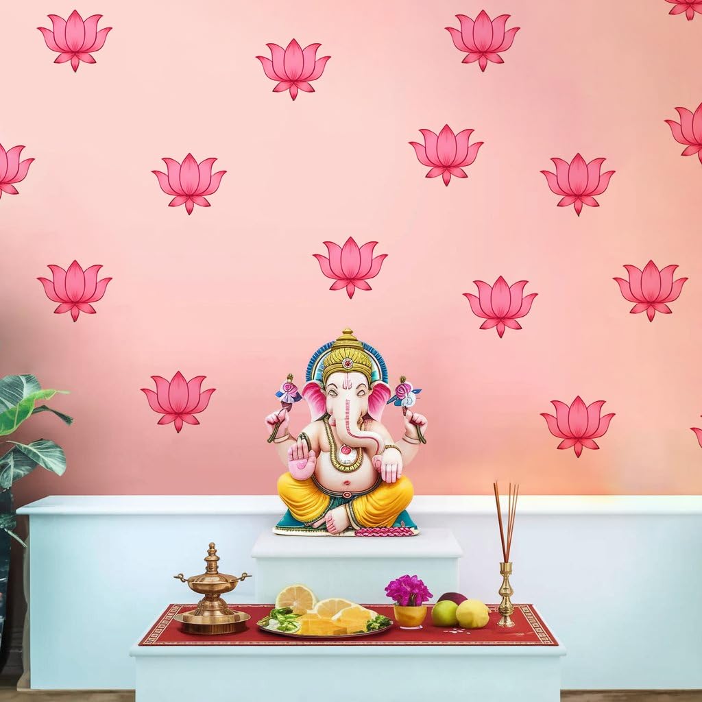 Special You Pink Lotus Stickers for Wall Decor Items for Living Room | Wall Stickers for Living Room Decor, Stickers for Pooja Room | Lotus Wall Decoration Sticker | Home Decoration Items for Hall - Image 6