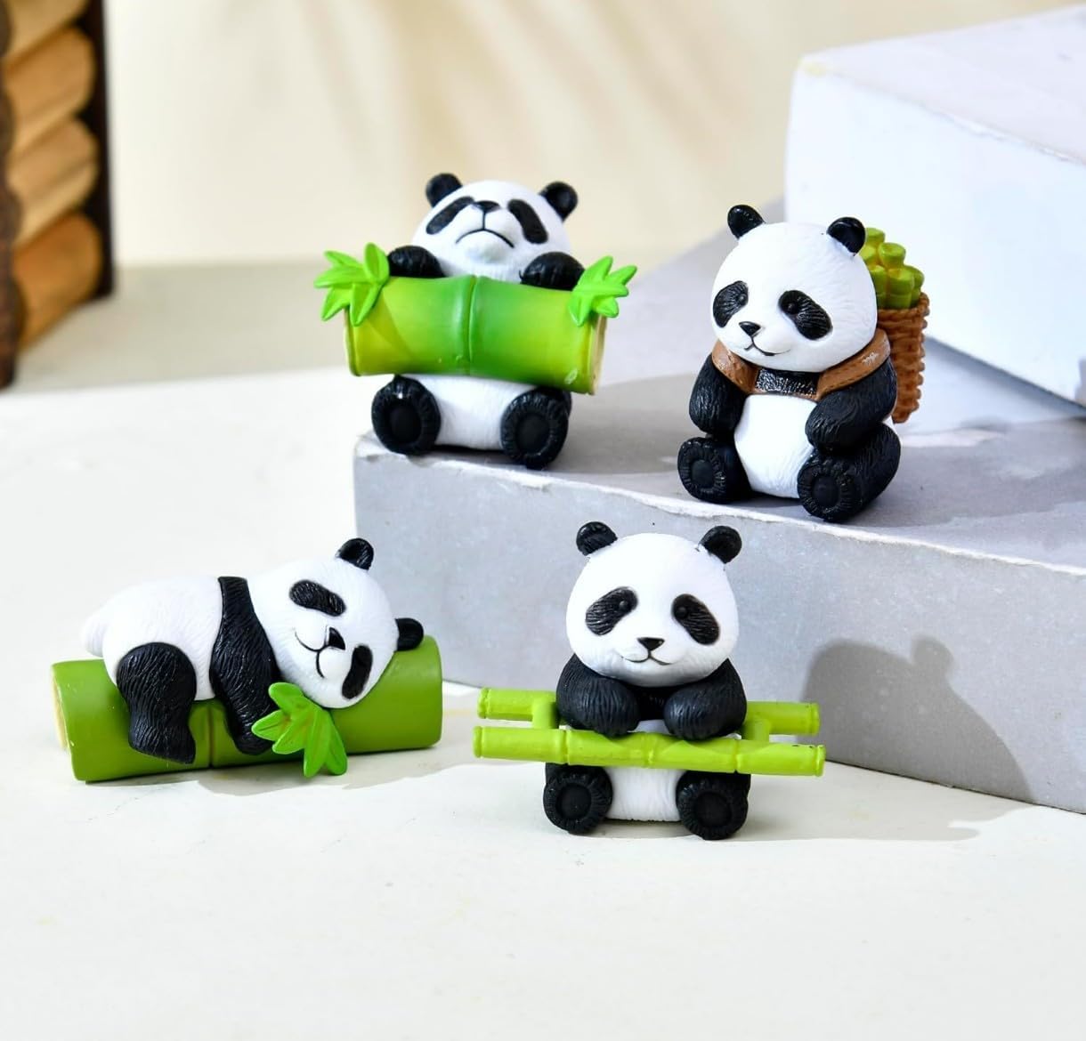 VRB Dec Miniature Decor Items Set for Unique Gift,Home,Living Room,Office,Restaurant Decor,Military Showpiece,Perfect Valentine Decoration Items ((Panda Miniature Toys Design 2)) - Image 2