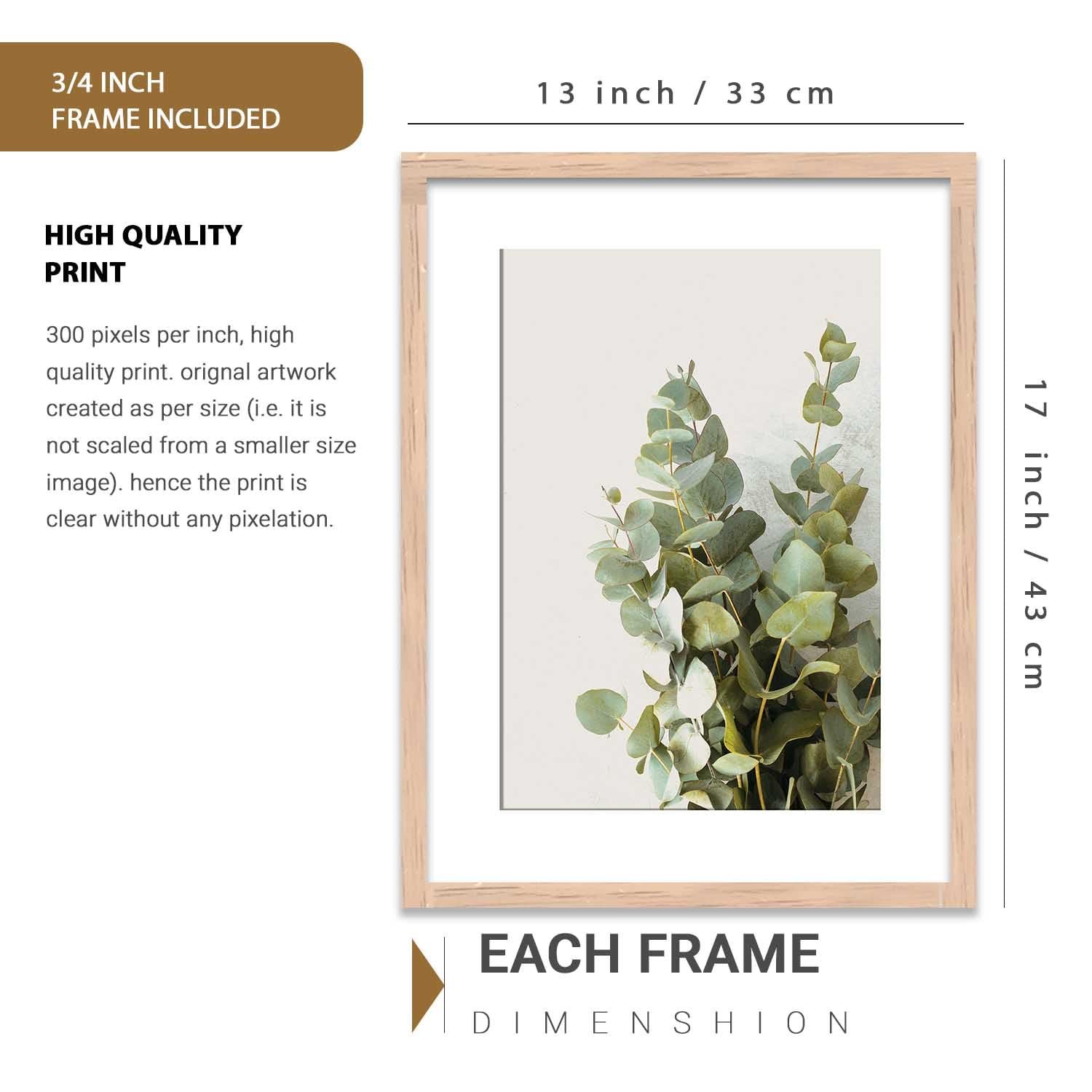 HOTHOUSE Abstract Painting Wall Art Home Decoration Paintings With Frame For Living Room Bed Room Hotel Wall Decor Digital Reprint Set of 3 (13X17 inch) - Image 3