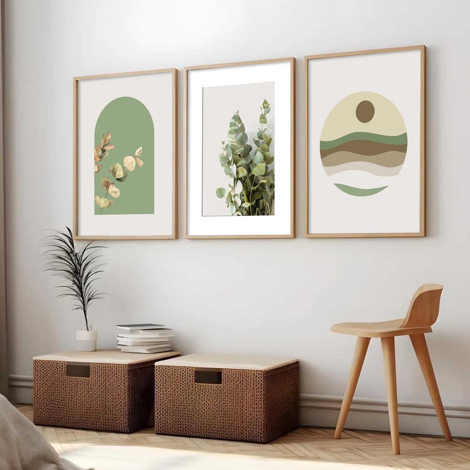 HOTHOUSE Abstract Painting Wall Art Home Decoration Paintings With Frame For Living Room Bed Room Hotel Wall Decor Digital Reprint Set of 3 (13X17 inch) - Image 9