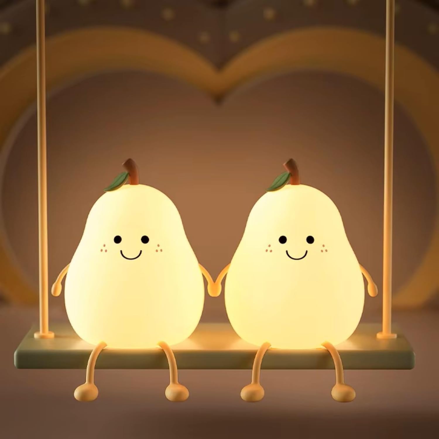 Pears Silicone Night Lamp – Cute Soft LED Bedside Light for Kids Room, Nursery, Christmas Gifts & Bedroom Ambience Decoration - Image 6