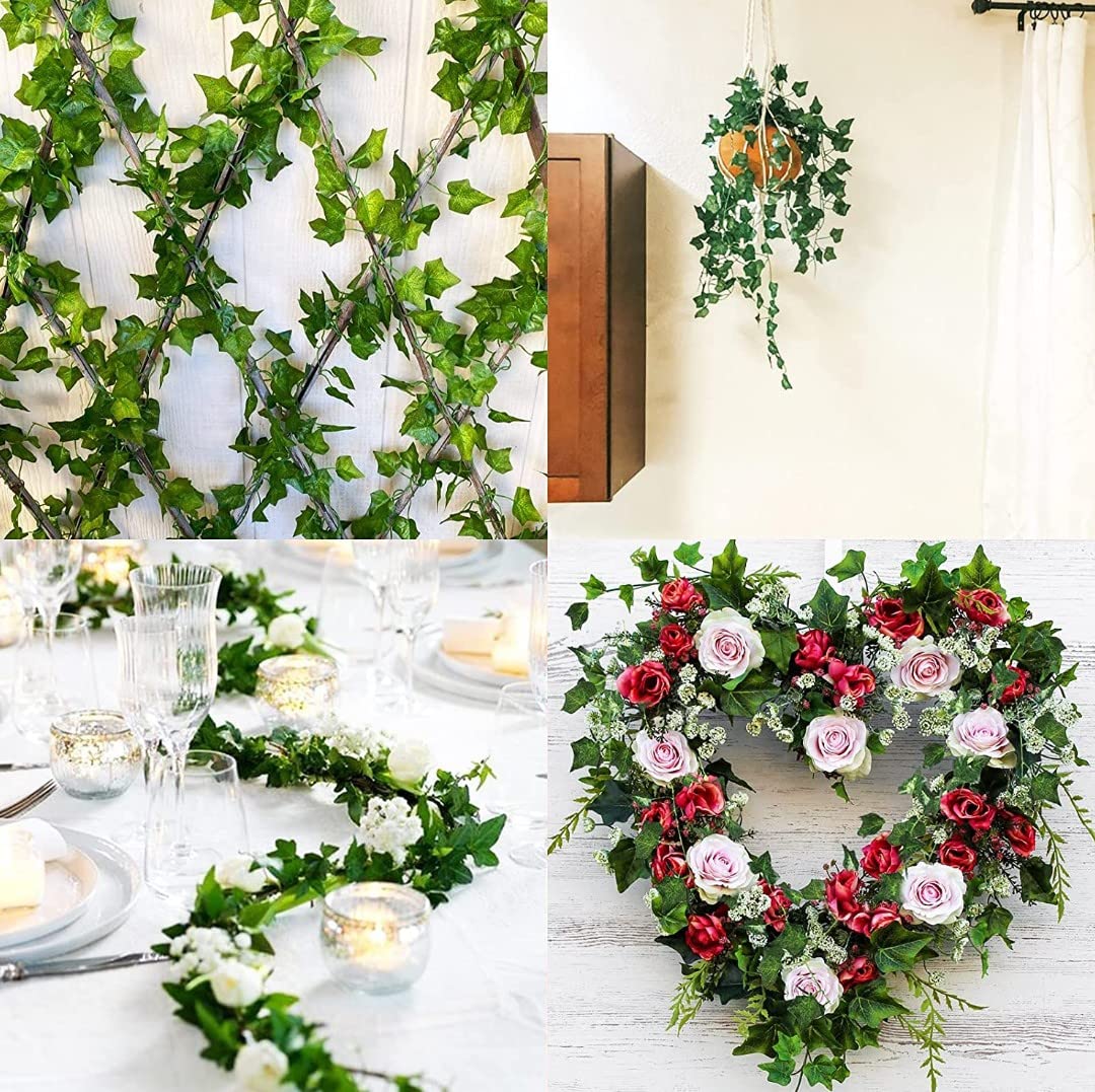 VRB Dec Polyester Pack Of 6 Fake Vines With Leaves Artificial Ivy Garland Fake Ivy Leaves For Bedroom, Artificial Greenery Garlands Hanging Vines For Room Decor Wedding Wall ,Money Creeper - Image 7