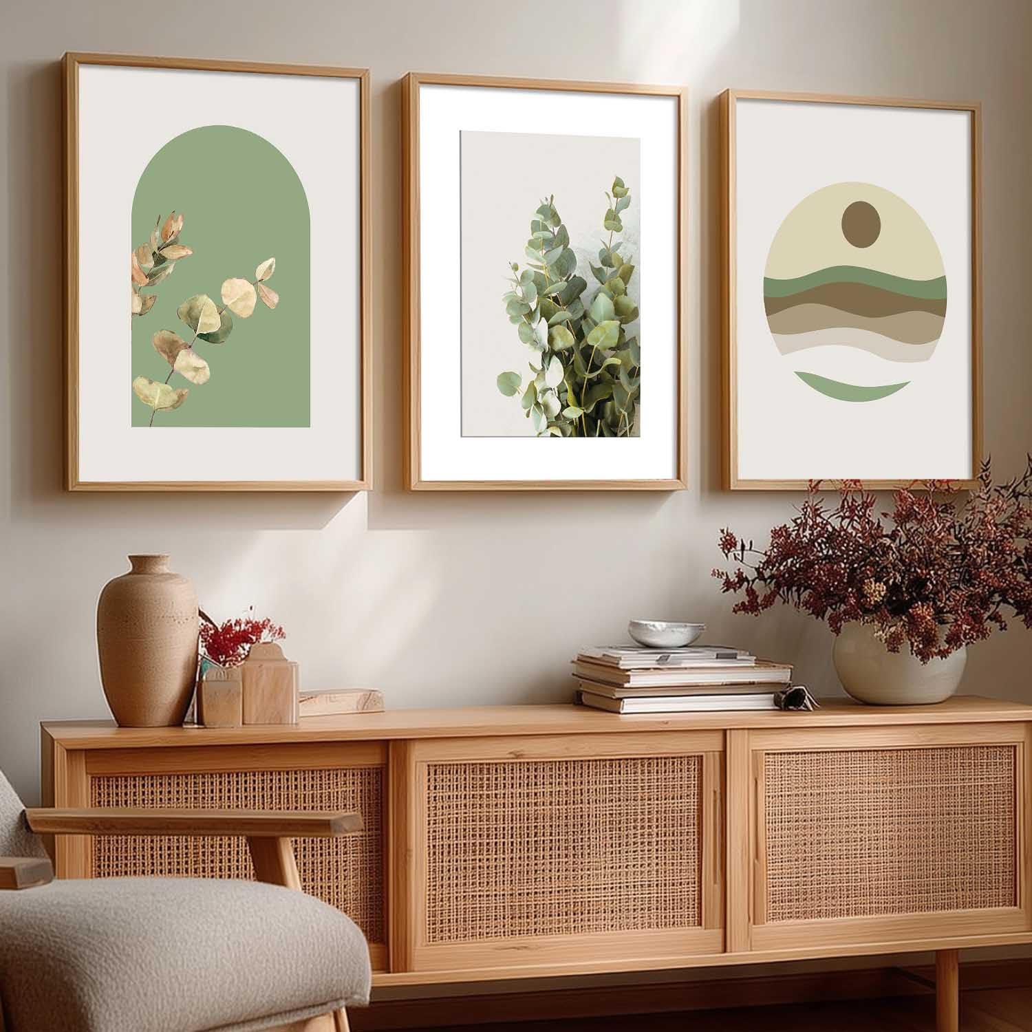 HOTHOUSE Abstract Painting Wall Art Home Decoration Paintings With Frame For Living Room Bed Room Hotel Wall Decor Digital Reprint Set of 3 (13X17 inch) - Image 5