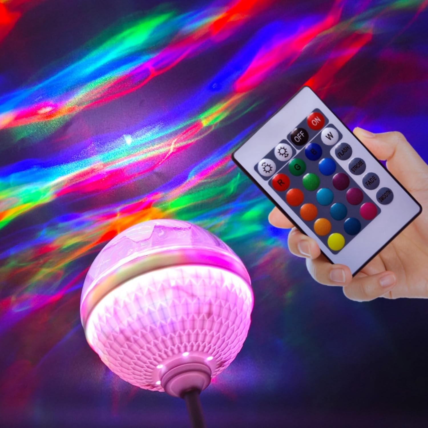 One94Store RGB Rotating LED Lamp | Plug-in Powered Full-Color Aurora Projector Light for Bedroom, Living Room, Kids Room, Party, Diwali & Festive Decoration | Energy-Saving Decorative Night Lamp - Image 3