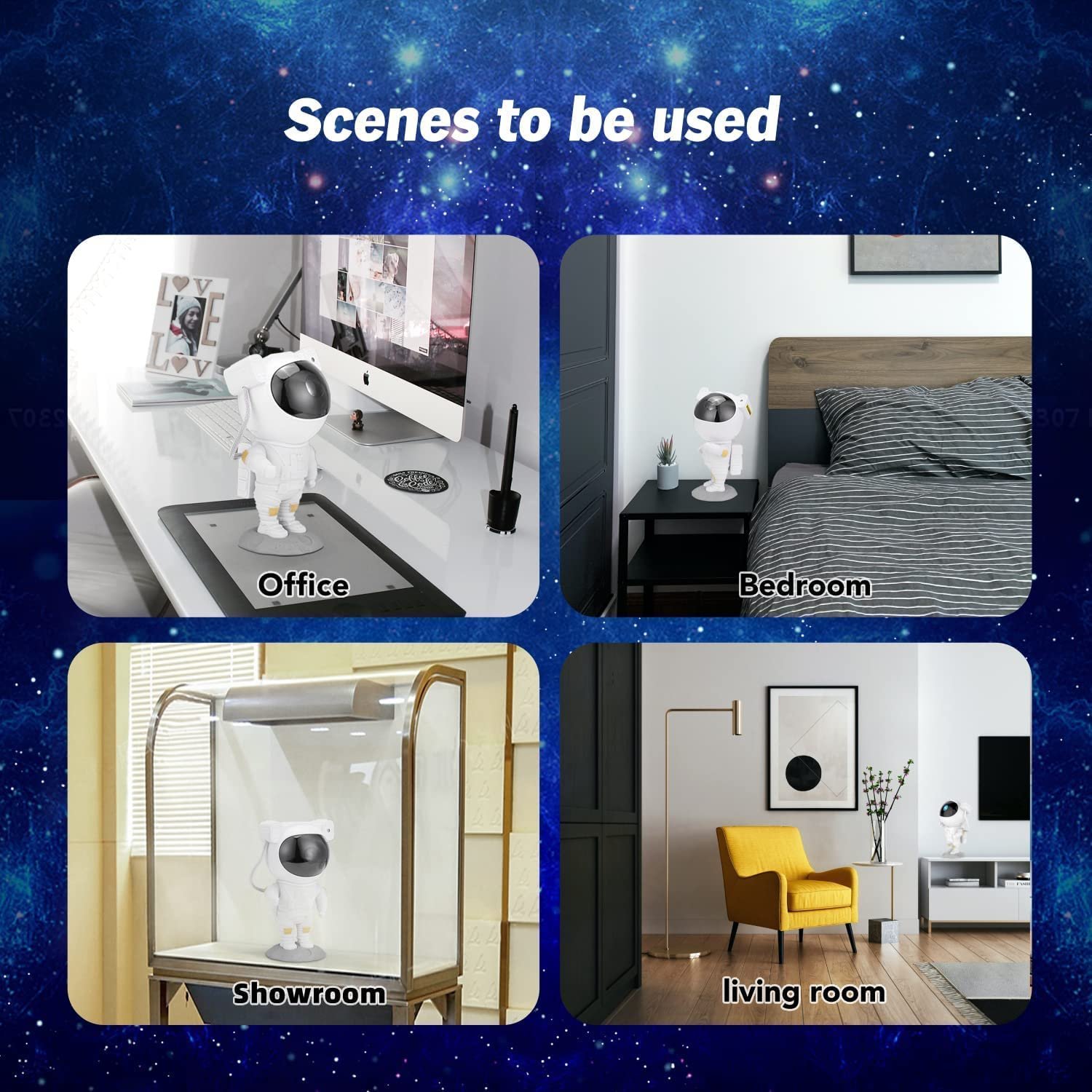 One94Store Astronaut Galaxy Projector Night Light – 360° Rotating Nebula Star Projector with Remote Control, Timer & Adjustable Head – Space Lamp for Kids’ Bedroom, Gifts, Gaming Room, Home & Décor - Image 9