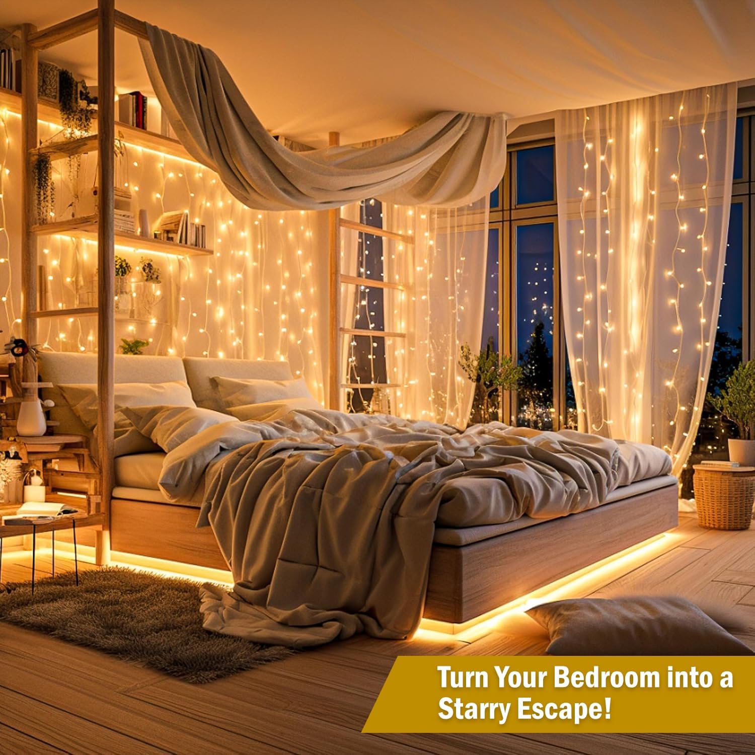 GIGALUMI 38 LED 10.5M Copper Power Pixel String Light | 360° Fairy Serial Jhalar Lights for Home Decoration | Diwali Lights for Decoration, Christmas, Wedding, Party & Garden (Pack of 1, Warm White) - Image 4