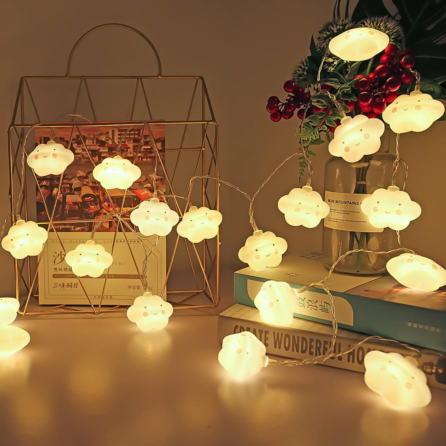 Party Propz Polypropylene White Cloud Light for Room Decor - 14 Feet, 10 Led, Lights for Kids Room, Cute Lights for Room, Kids Room Decoration Items, Lights for Girls Room Decor, Cloud Decoration - Image 7