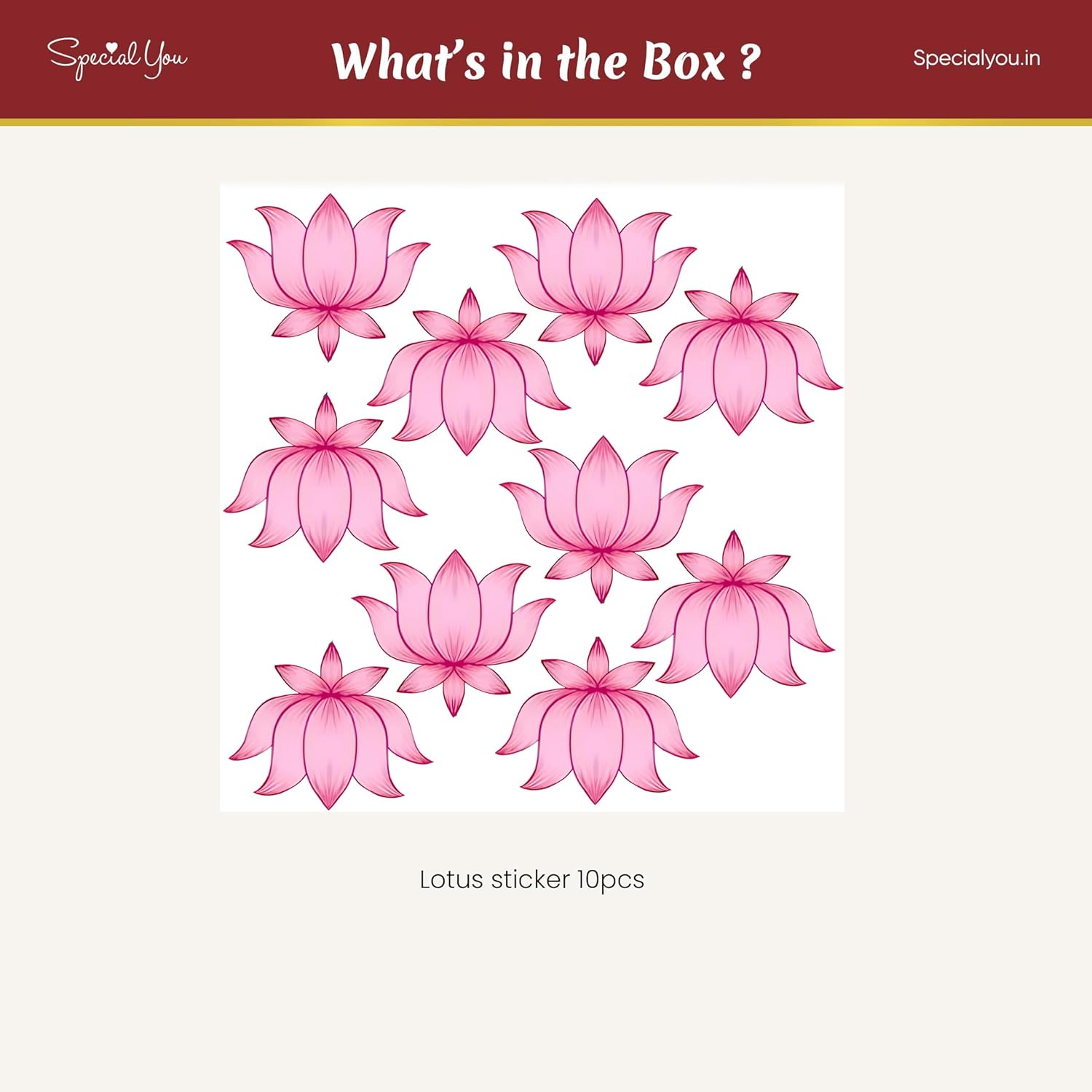 Special You Pink Lotus Stickers for Wall Decor Items for Living Room | Wall Stickers for Living Room Decor, Stickers for Pooja Room | Lotus Wall Decoration Sticker | Home Decoration Items for Hall - Image 4