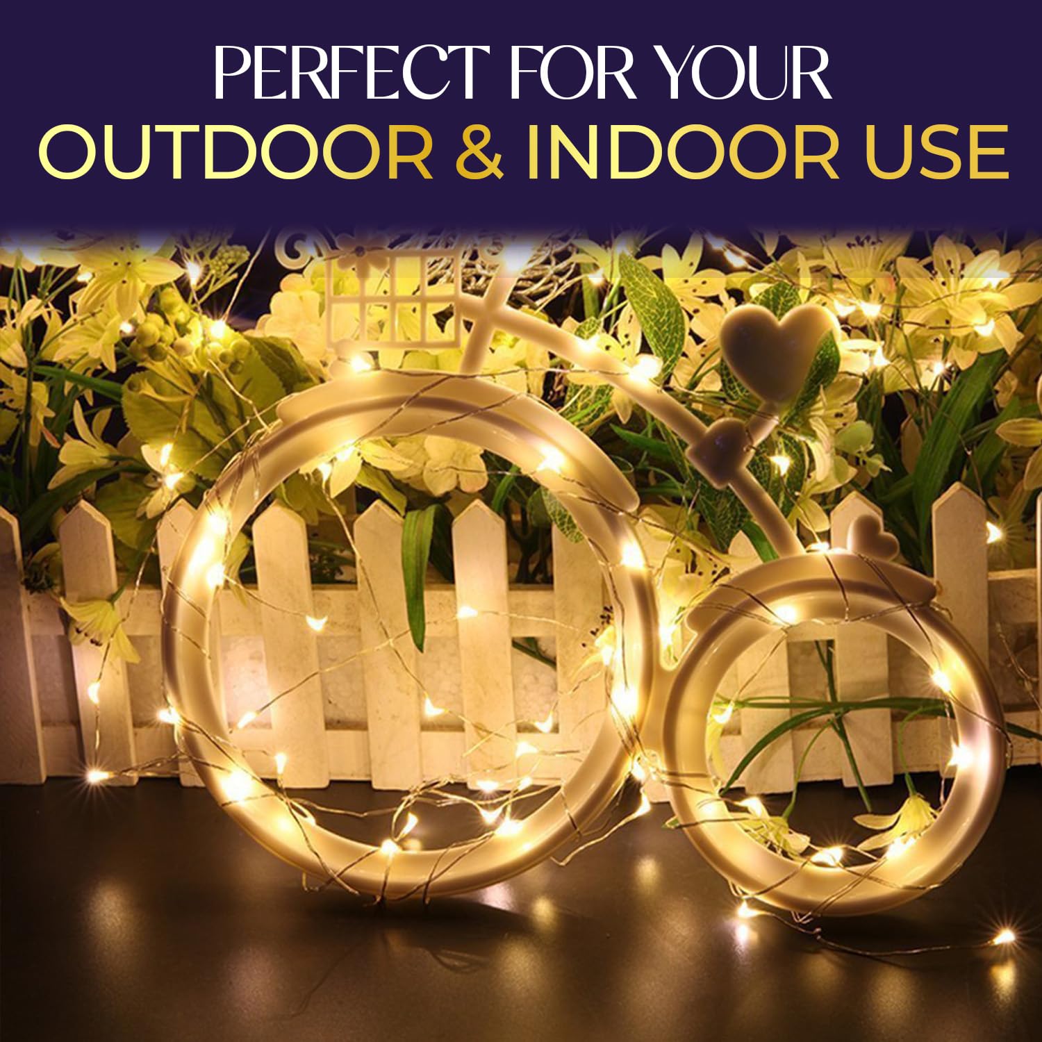 Lexton 10 Meter LED Copper String Light | USB Powered Fairy Lights | Warm White Decorative Lights for Diwali, Festival, Home, Balcony & Outdoor Decoration, Pack of 1 - Image 6